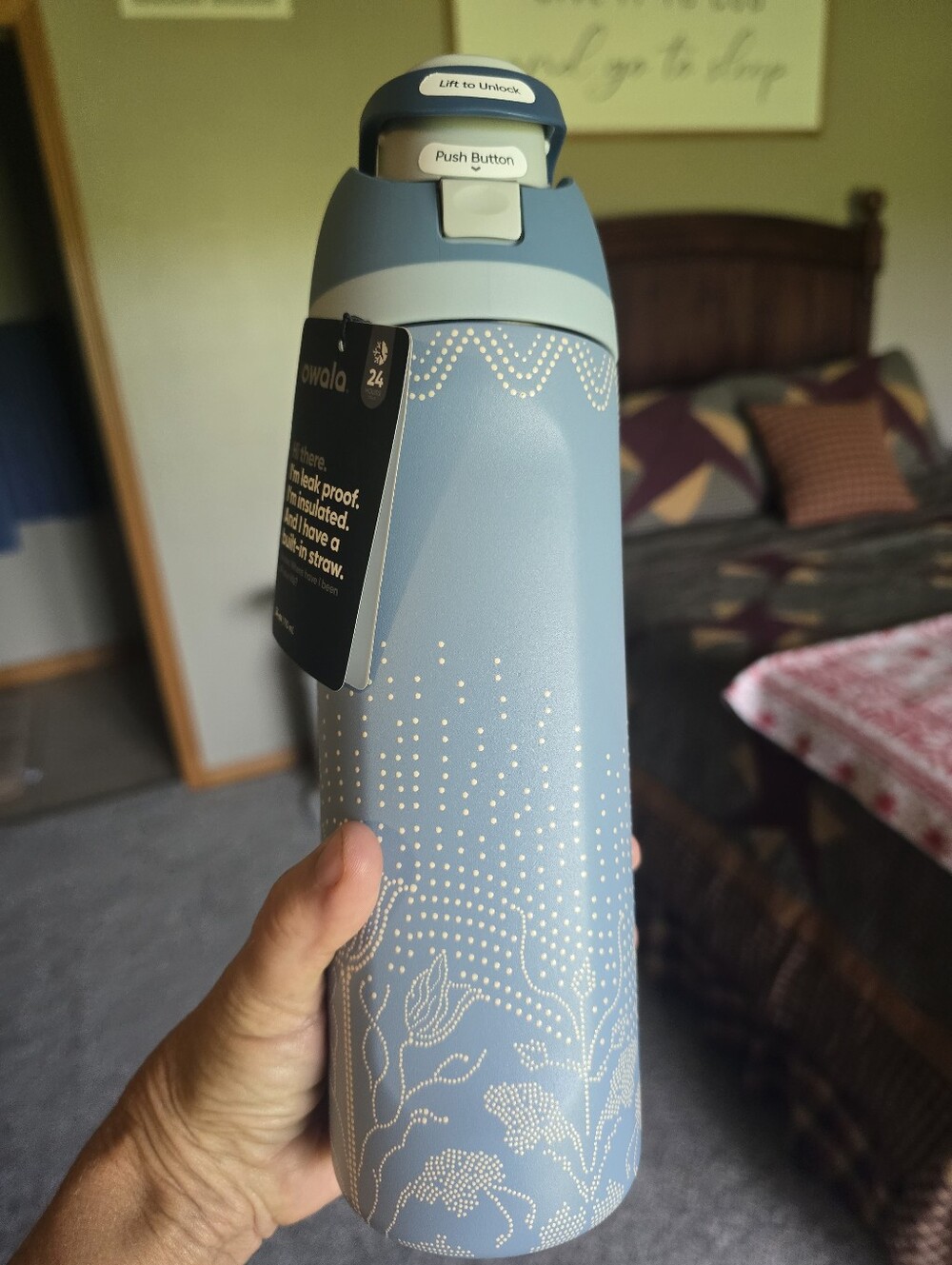 Owala Studded Garden 24 Oz Free Sip New